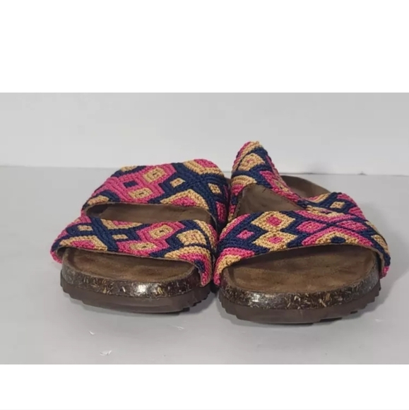 Anthropologie Eclectic Array Geometric Harmonic Tan Chiapas Sandals US 7 RT $240 - Picture 5 of 9